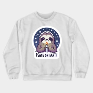 Peace On Earth Sloth Crewneck Sweatshirt